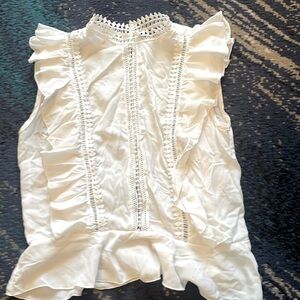 Gently used cream-off white top size Large